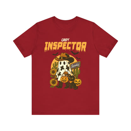 Candy Inspector Shirt – Western Ghost Cowboy Halloween Trick-or-Treat Tee