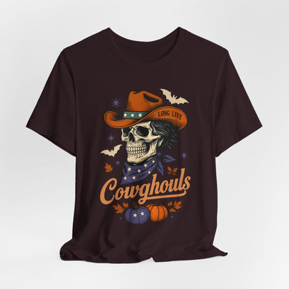 Cowghouls Shirt – Long Live Halloween Skeleton Cowboy Western Ghost Tee