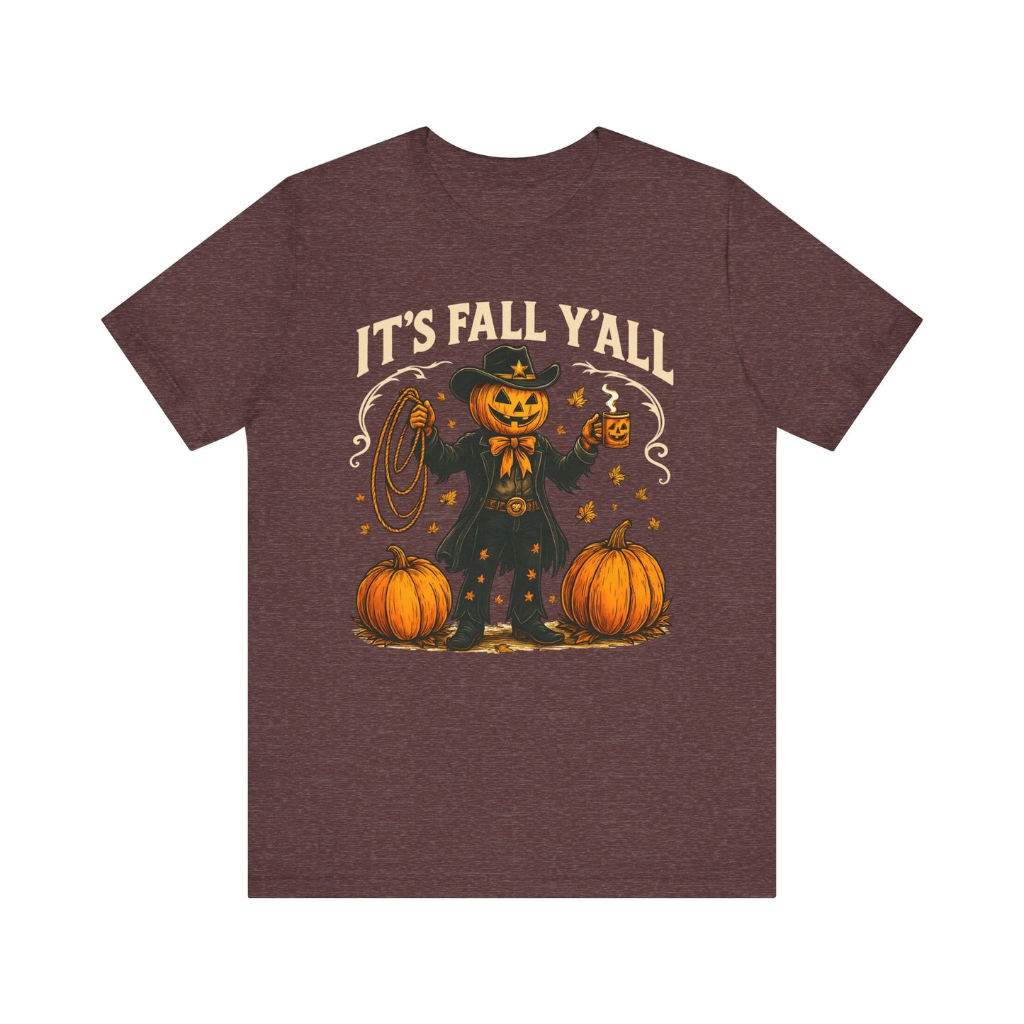 It’s Fall Y’all Shirt – Funny Pumpkin Cowboy Western Halloween Rodeo Tee