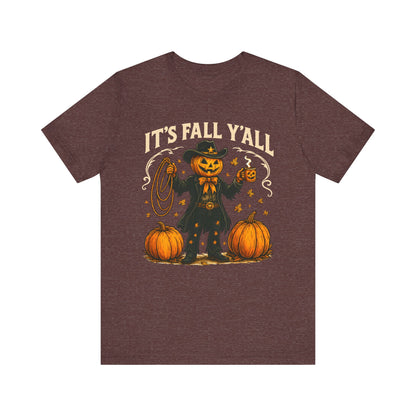 It’s Fall Y’all Shirt – Funny Pumpkin Cowboy Western Halloween Rodeo Tee