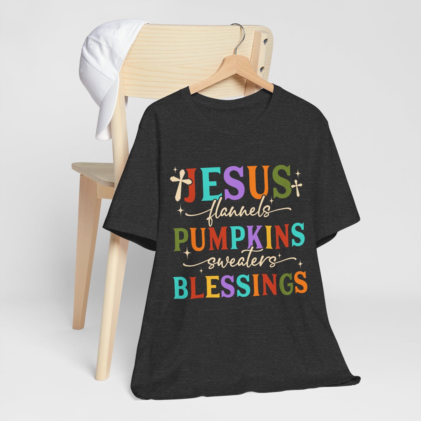 Jesus Flannels Pumpkins & Blessings Shirt – Christian Fall Thanksgiving Tee
