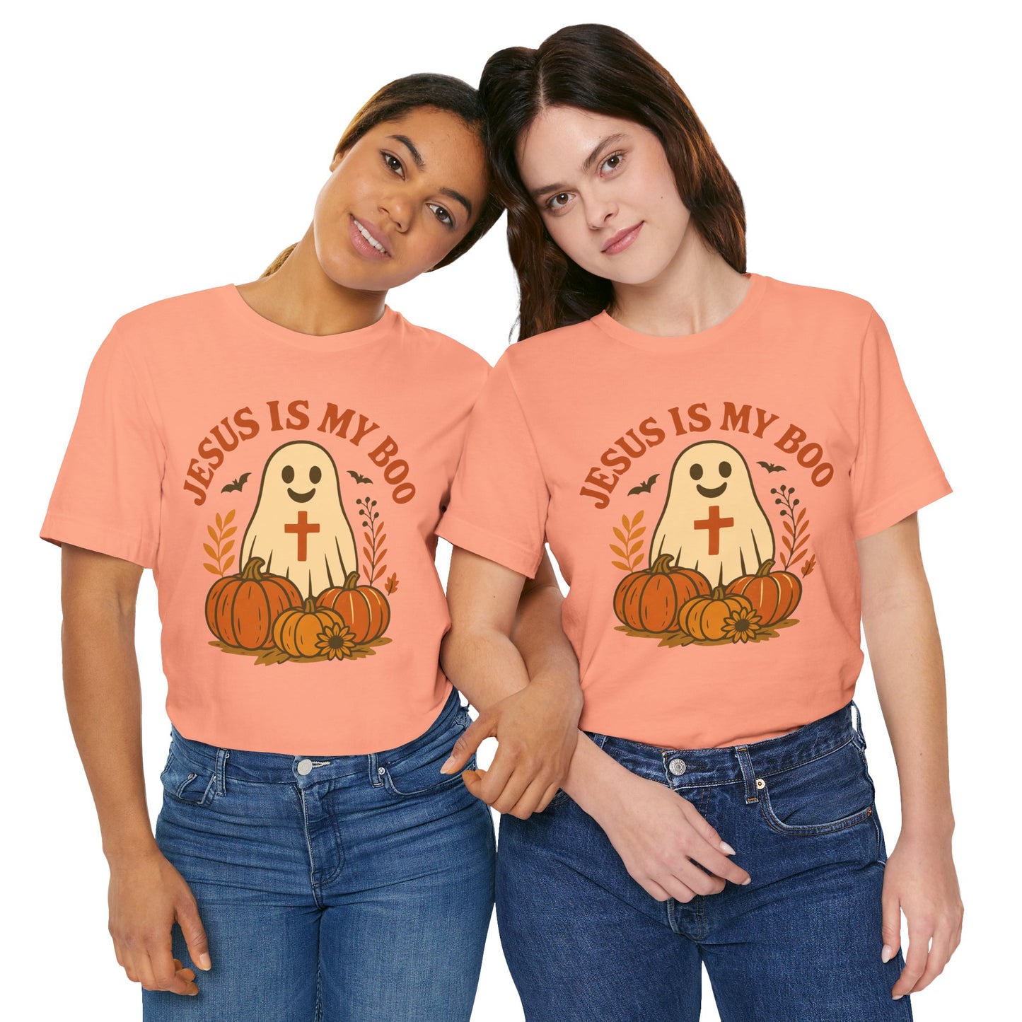 Jesus Is My Boo Shirt – Cute Christian Ghost Pumpkin Halloween Faith Tee