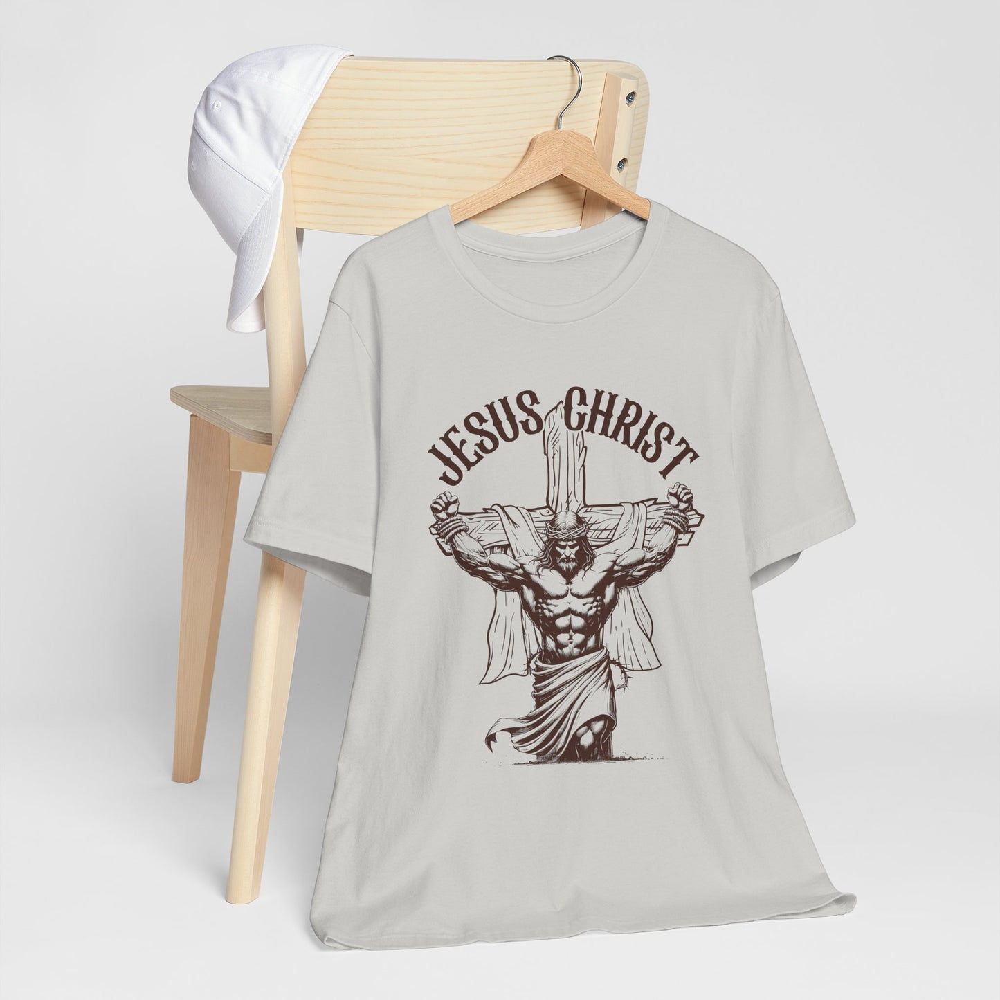 Jesus Christ Cross Faith Funny  Christian Workout Gym Retro T-Shirt