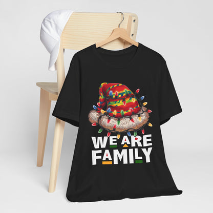 We Are Family Black Christmas Shirt – Afrocentric Matching Holiday Melanin Tee