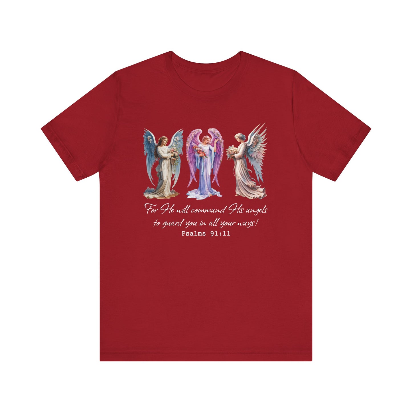 Angel Guardian Shirt – Christian Bible Verse Psalm 91:11 Faith Tee
