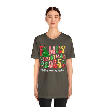 Family Christmas 2025 Shirt – Retro Groovy Xmas Lights Matching Holiday Tee