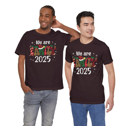 Retro Groovy We Are Family Christmas Shirt – Funky Reindeer Matching Holiday Tee