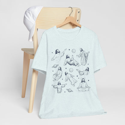 Floating Jesus Space Shirt – Funny Faith Christian Galaxy Jesus Tee