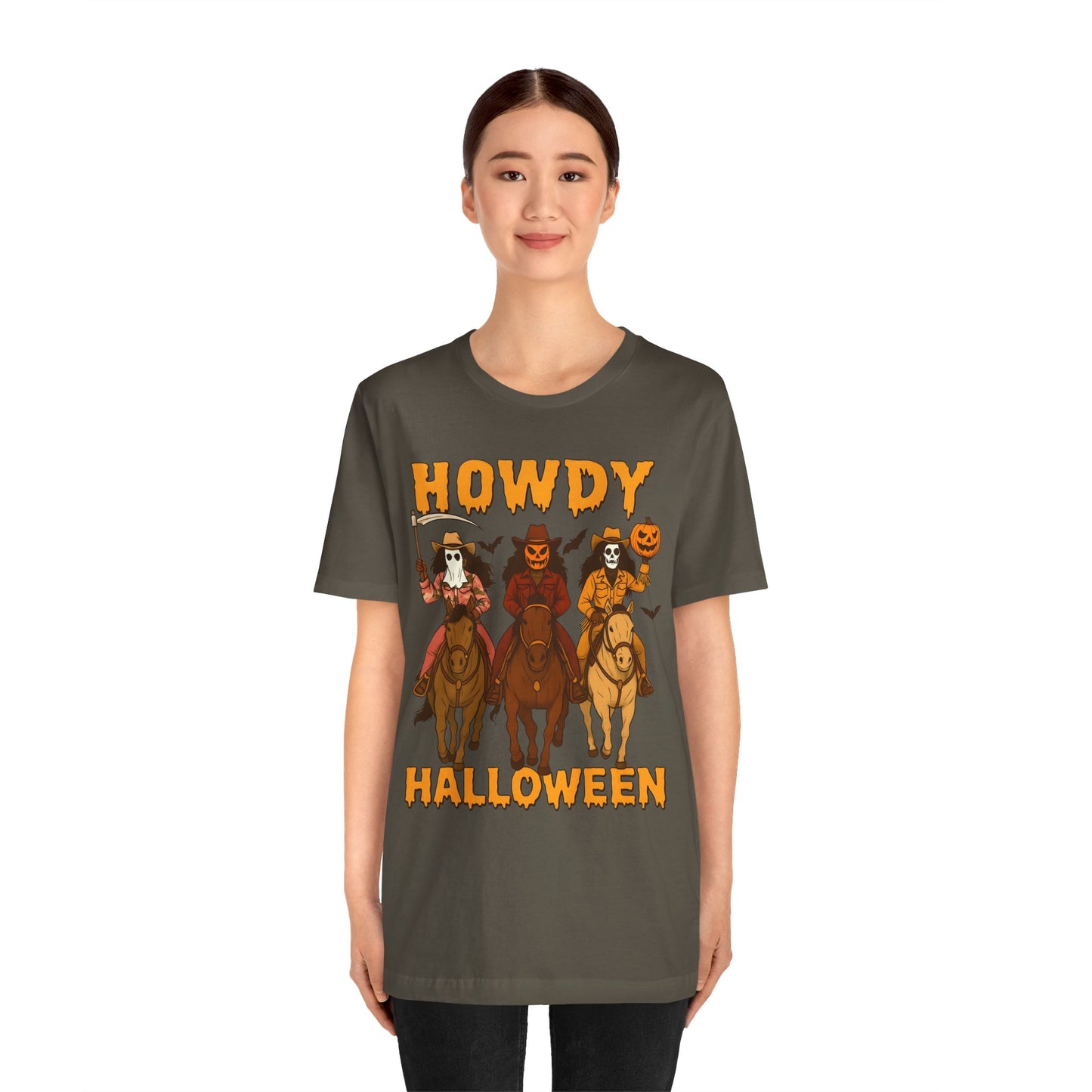 Howdy Halloween Shirt – Spooky Western Skeleton Cowboy Riders Tee, Funny Rodeo Fall Outfit