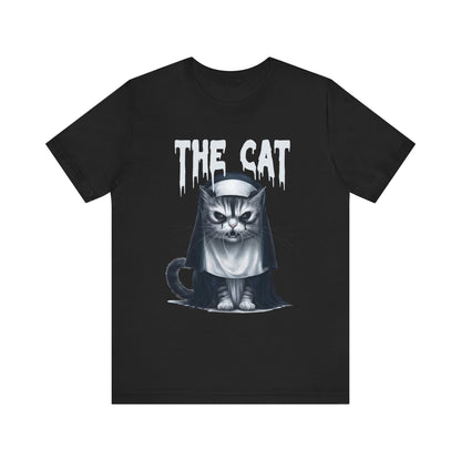 Spooky Cat Nun Halloween Creepy Cat Lovers Spooky Season T-Shirt