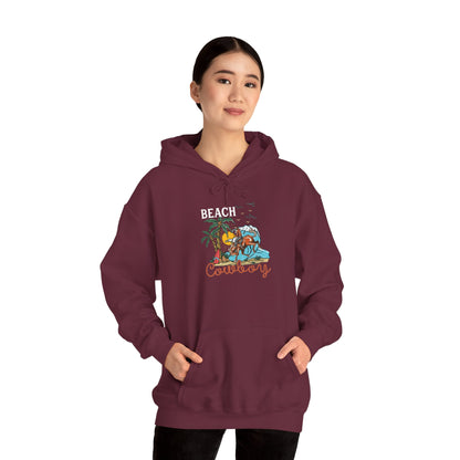 Beach Cowboy Hoodie – Tropical Palm Tree Western Rodeo Texas Pullover