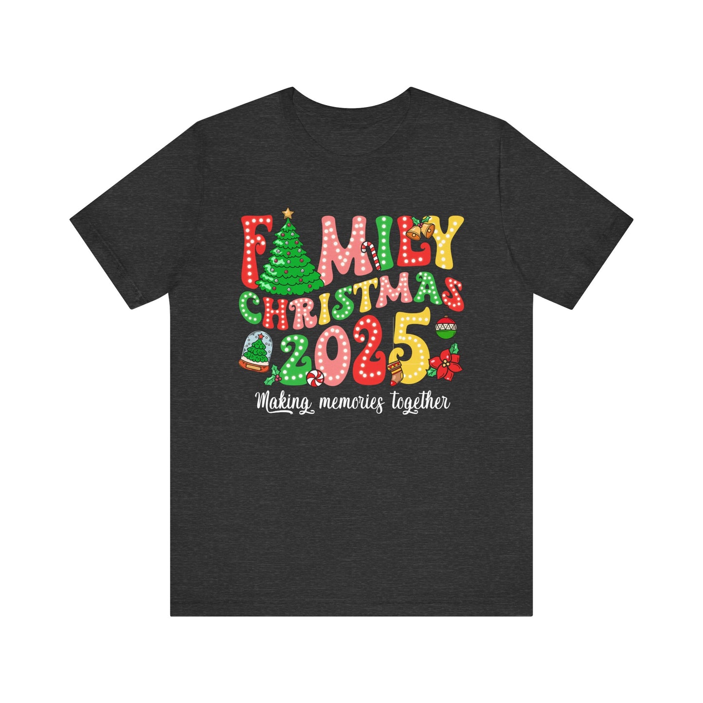 Family Christmas 2025 Shirt – Retro Groovy Xmas Lights Matching Holiday Tee