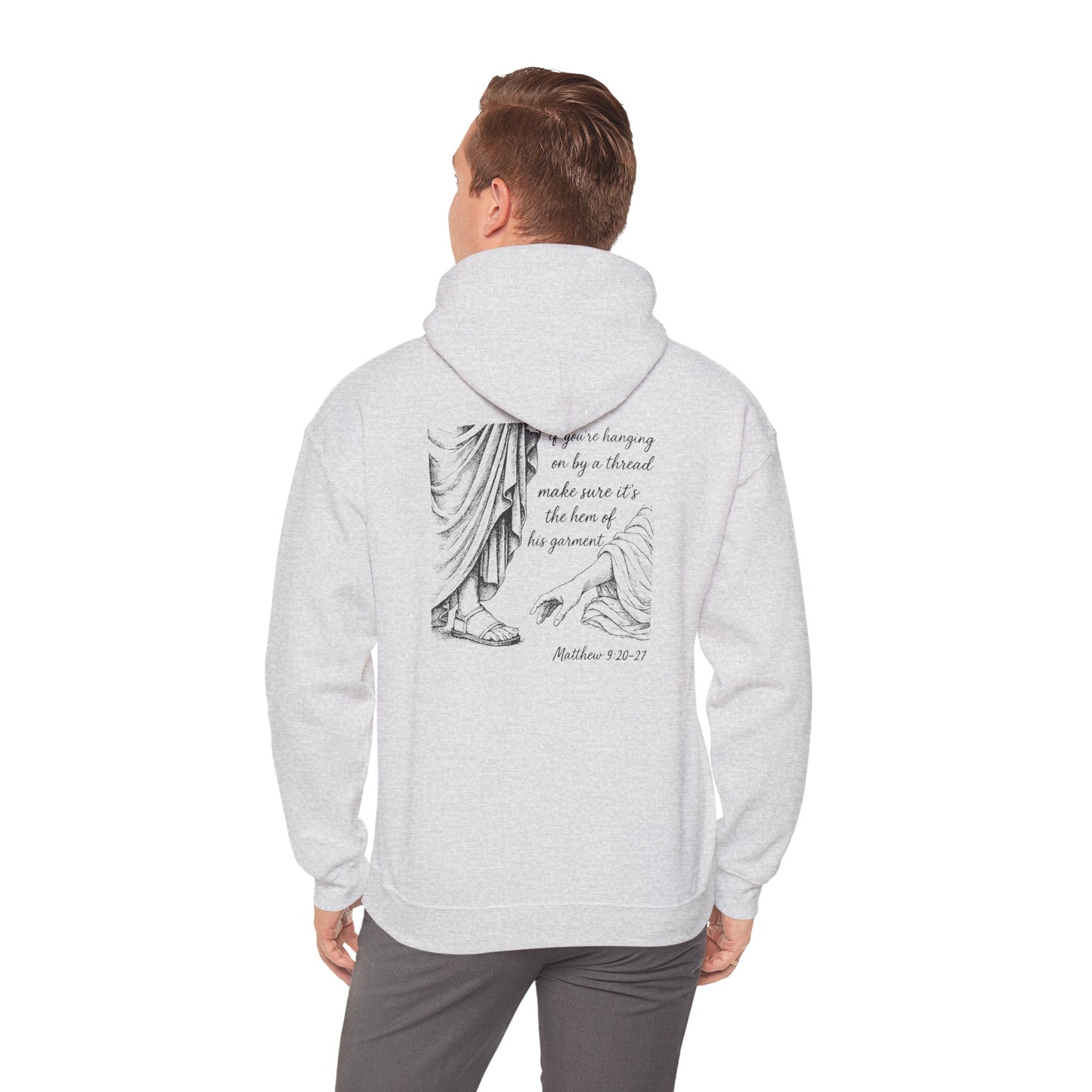 Hem of His Garment Hoodie – Matthew Bible Verse Christian Faith Pullover