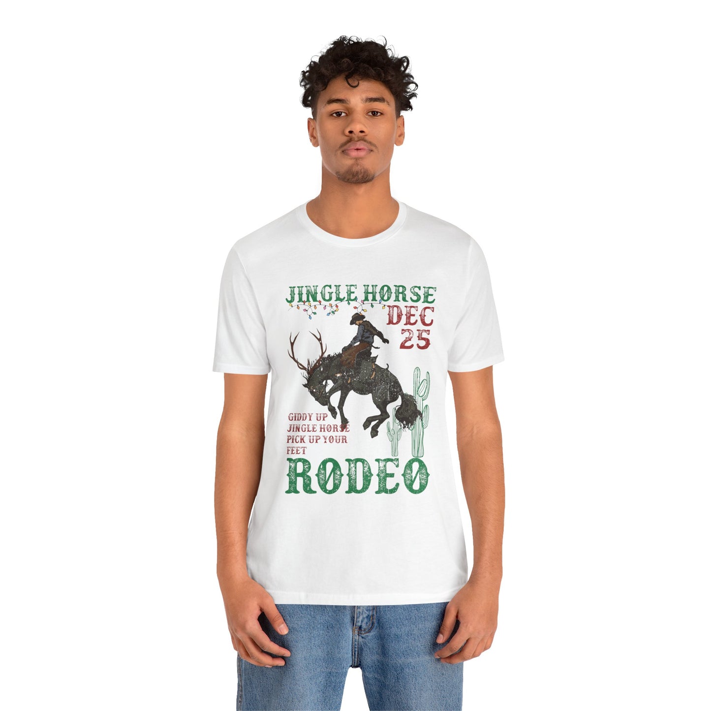Giddy Up Jingle Horse Shirt – Western Rodeo Howdy Christmas Holiday Tee