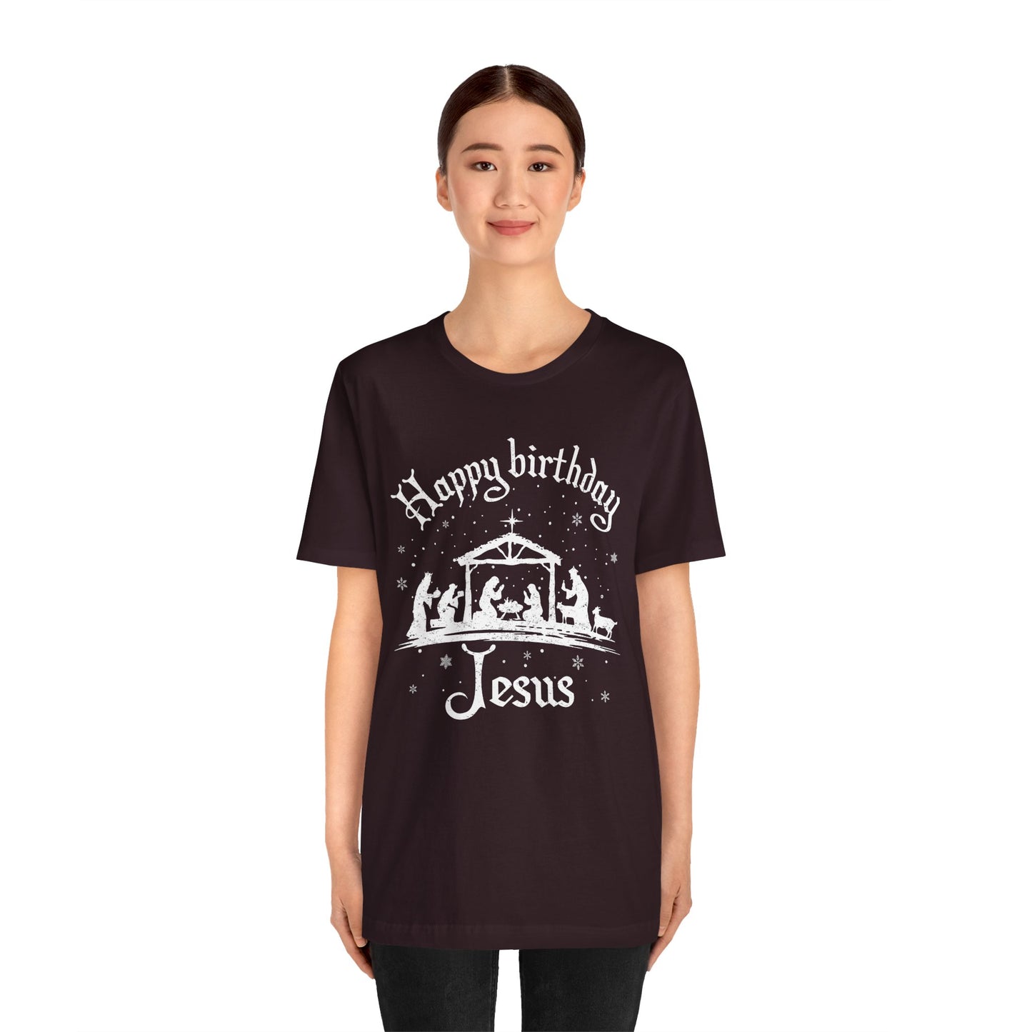 Happy Birthday Jesus Shirt – Christian Nativity Faith-Focused Christmas Tee