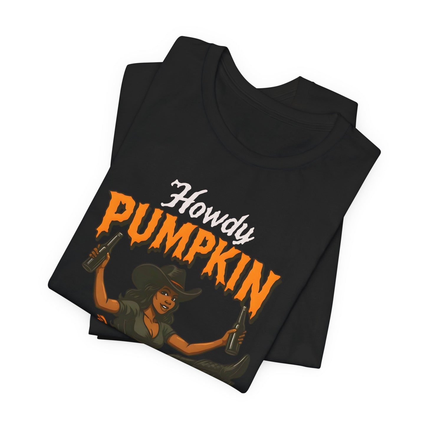 Howdy Pumpkin Shirt – Funny Black Cowgirl Western Halloween Tee