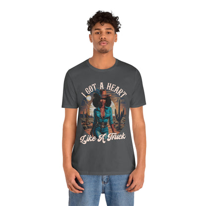 Heart Like A Truck Shirt – Black Cowgirl Christian Desert Western Tee