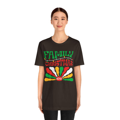 Family Christmas 2025 Shirt – Retro Groovy Matching Holiday Sunburst Tee