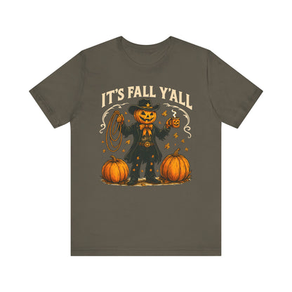 It’s Fall Y’all Shirt – Funny Pumpkin Cowboy Western Halloween Rodeo Tee