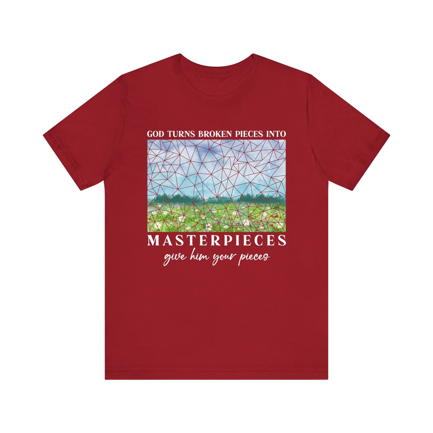 God Turns Broken Pieces Into Masterpieces Shirt – Christian Encouragement Tee