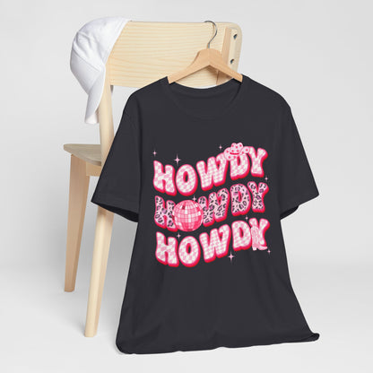 Howdy Pink Cowgirl Shirt – Leopard Disco Western Rodeo Country Girl Tee