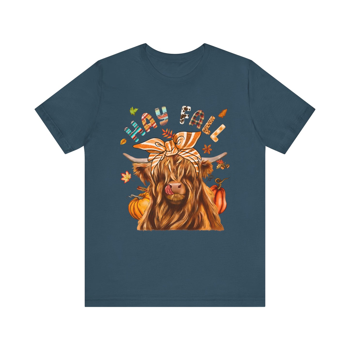Hay Fall Highland Cow Shirt – Thankful Heifer Cute Farm Girl Thanksgiving Tee