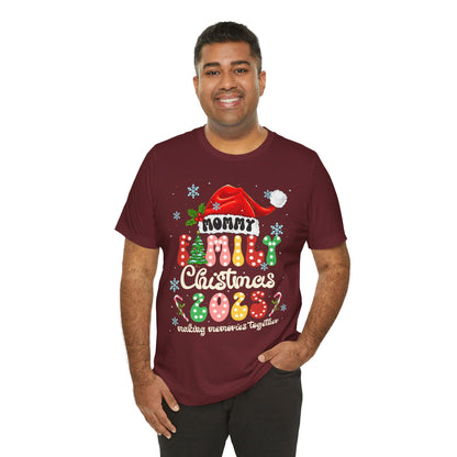 Mommy Family Christmas 2025 Shirt – Cute Matching Polka Dot Holiday Tee