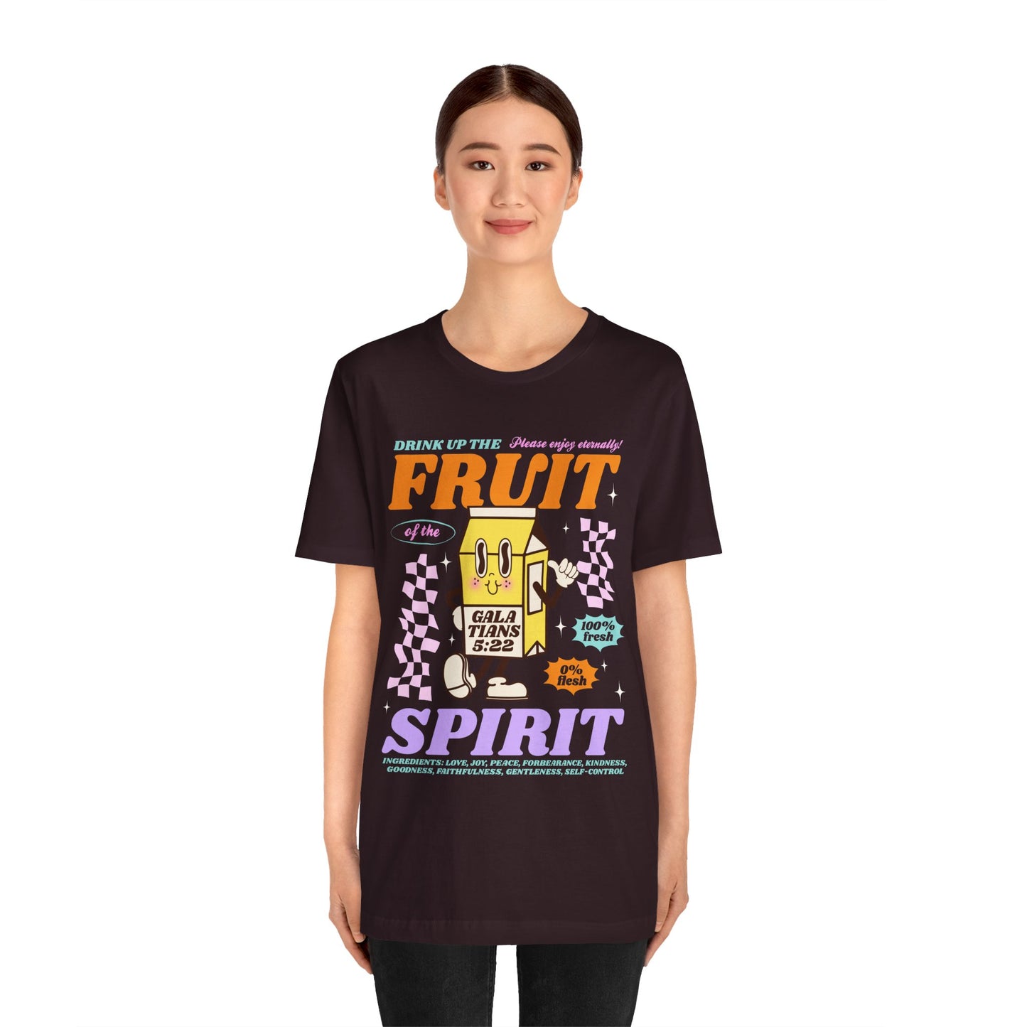 Christian Fruit Shirt – Drink Up Milk Bottle Faith Graphic Tee