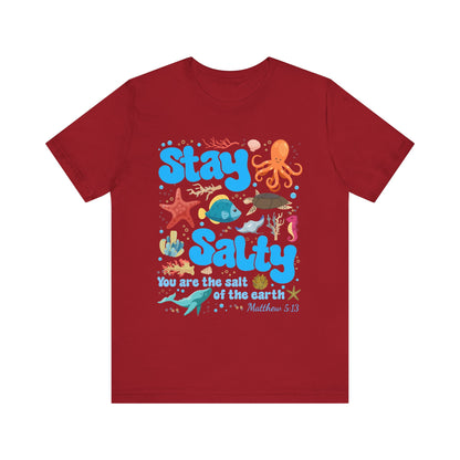 Stay Salty Shirt – Matthew 5:13 Christian Faith Ocean Kids Teachers Tee