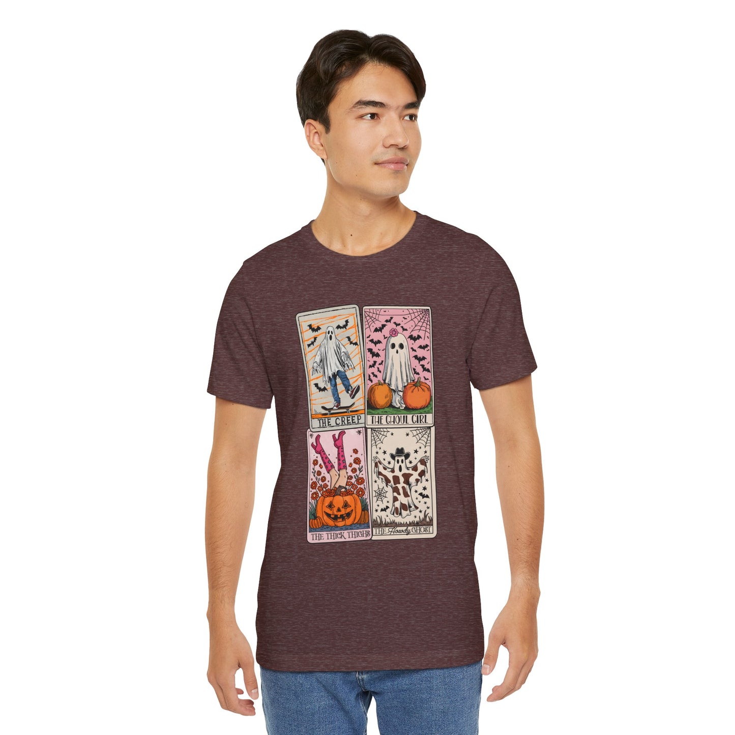Halloween Tarot Card Ghost Shirt – The Creep, The Ghoul Girl, The Floaty Tee