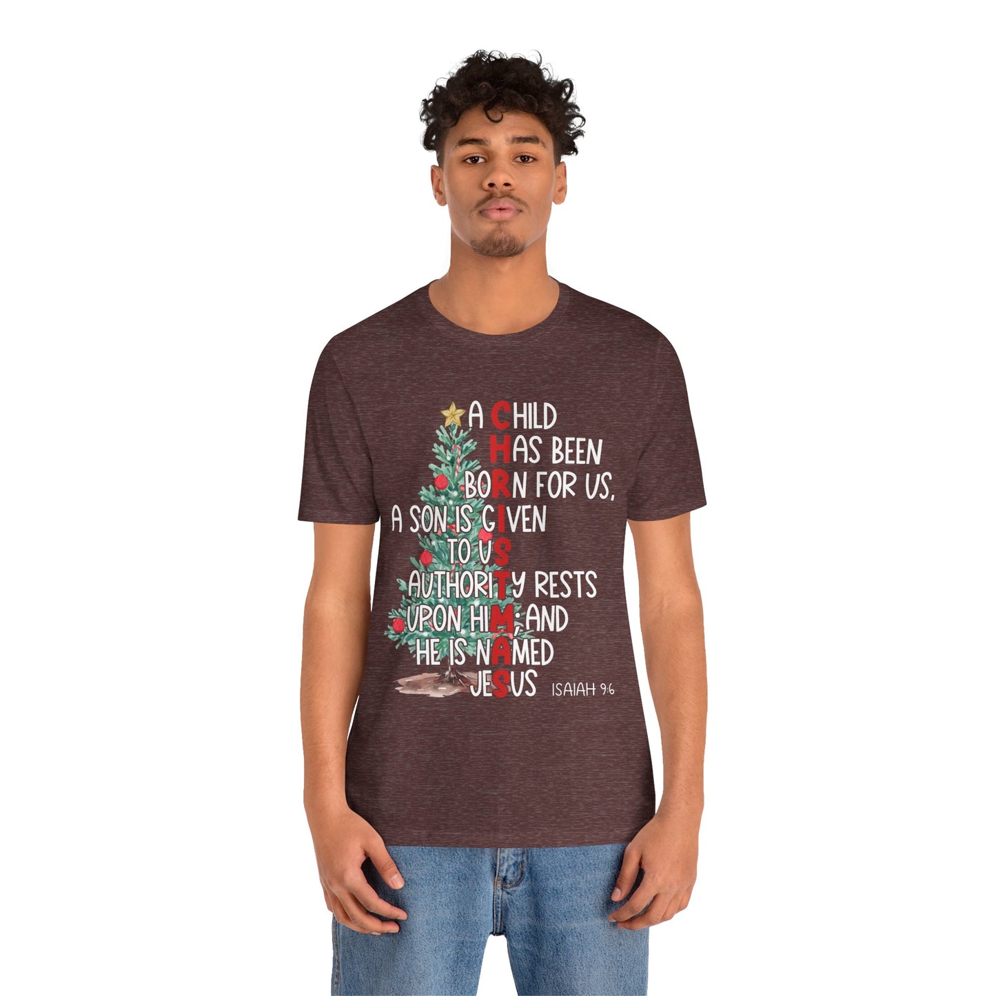 Christmas Jesus Mighty God Shirt – Isaiah 9:6 Christian Bible Verse Holiday Tee