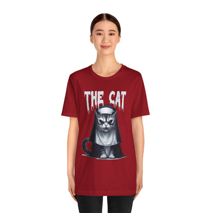 Spooky Cat Nun Halloween Creepy Cat Lovers Spooky Season T-Shirt