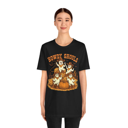 Howdy Ghouls Shirt – Cute Ghost Cowboy Halloween Tee, Western Rodeo Texas Fall Outfit