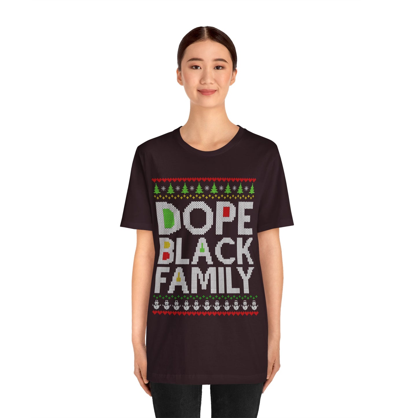 Dope Black Family Ugly Christmas Sweater – Afrocentric Holiday Shirt, Funny Matching Christmas Tee for Proud Black Families