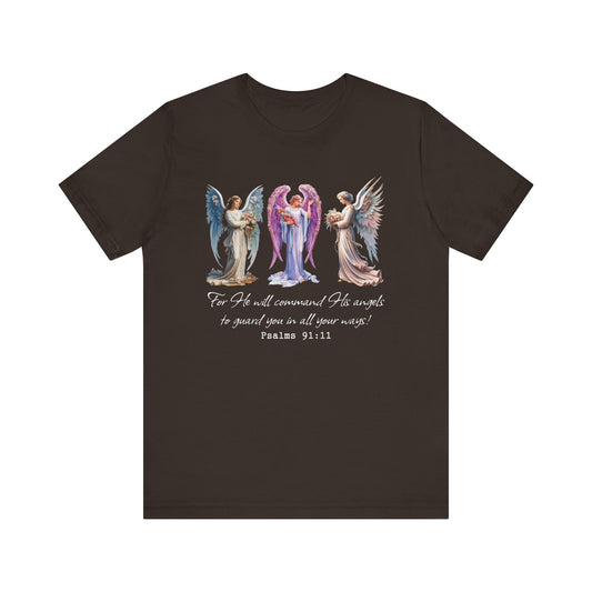 Angel Guardian Shirt – Christian Bible Verse Psalm 91:11 Faith Tee