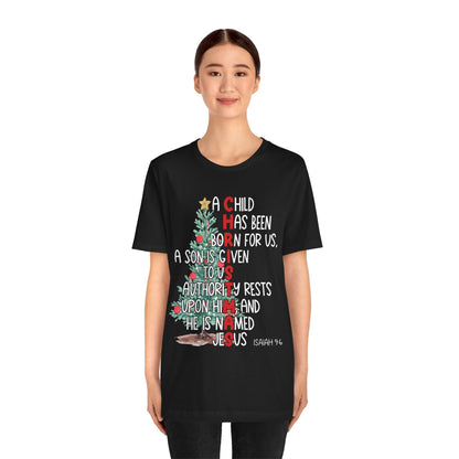 Christmas Jesus Mighty God Shirt – Isaiah 9:6 Christian Bible Verse Holiday Tee