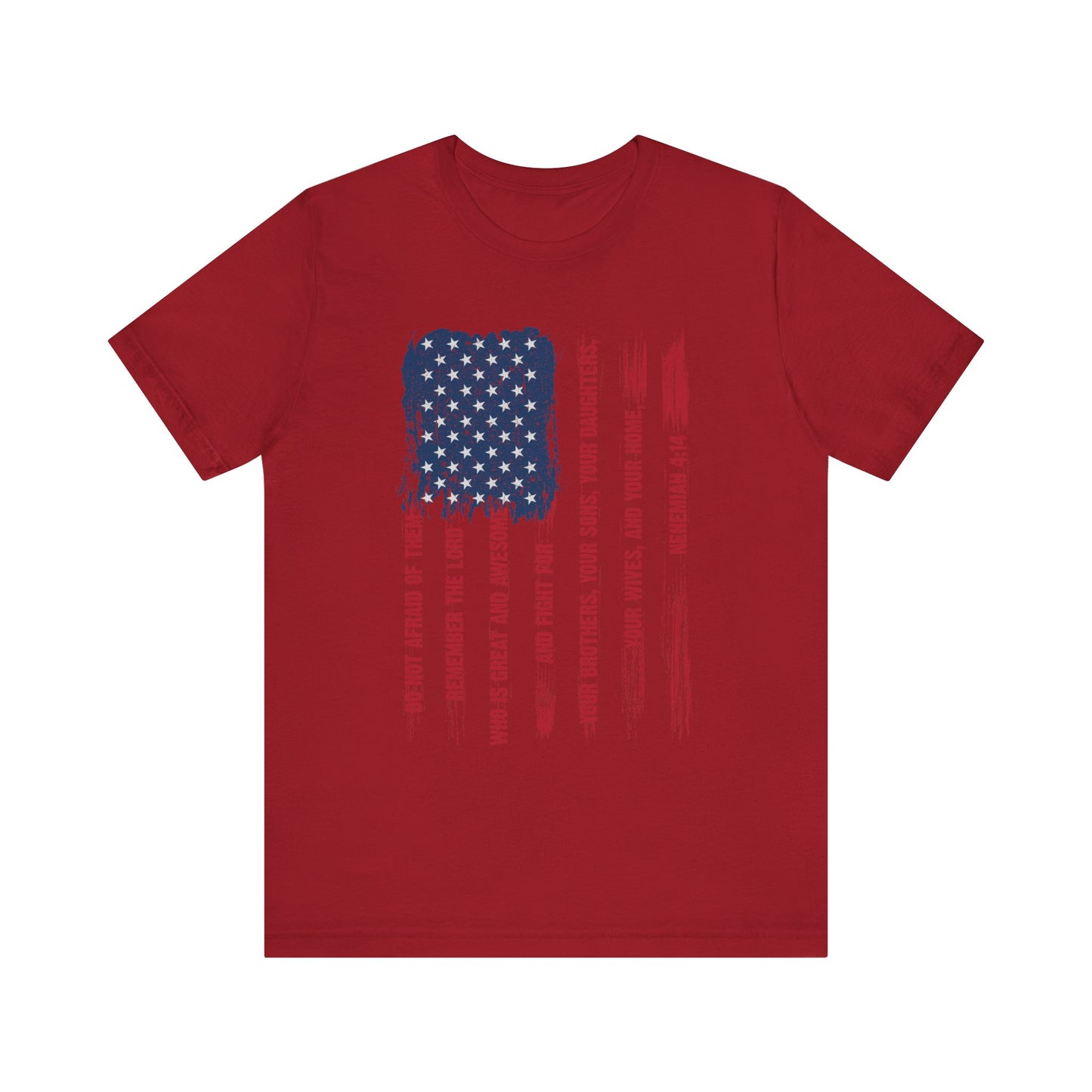 Legacy Dads Shirt – USA Flag Nehemiah 4:14 Christian Men’s Faith Tee
