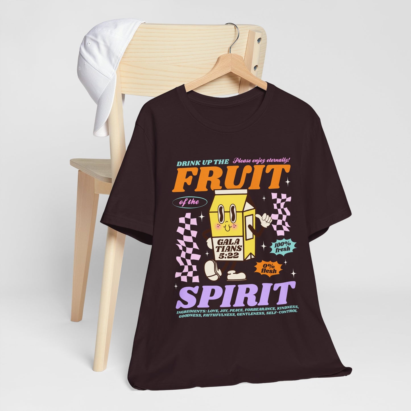 Christian Fruit Shirt – Drink Up Milk Bottle Faith Graphic Tee