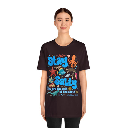 Stay Salty Shirt – Matthew 5:13 Christian Faith Ocean Kids Teachers Tee