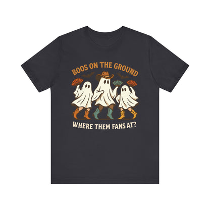 Boos on the Ground Shirt – Funny Western Cowgirl Ghost Squad Halloween Tee