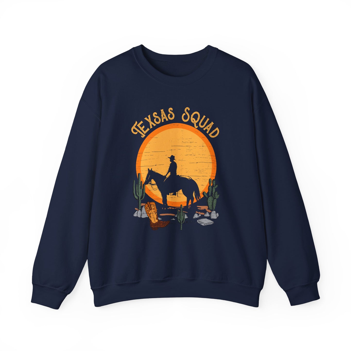 Texas Squad Cowboy Sweatshirt – Riding Horse Howdy Western Rodeo Pullover