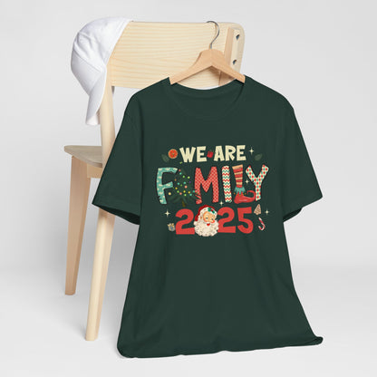 Vintage We Are Family Christmas Shirt – Retro Santa & Tree Matching Holiday Tee