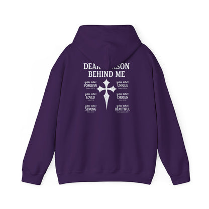 Dear Person Behind Me Hoodie – Bible Verse Christian Faith Cross Pullover