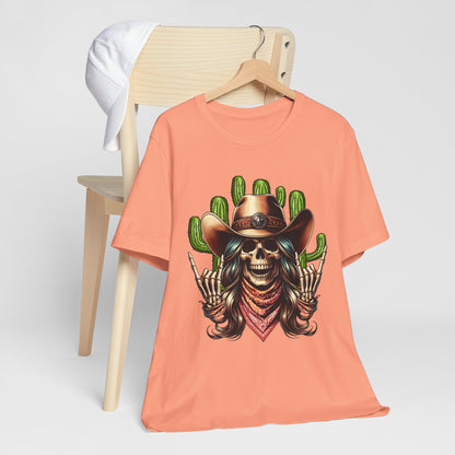 Skeleton Cowgirl Howdy Shirt – Rock Hand Western Rodeo Vintage Tee