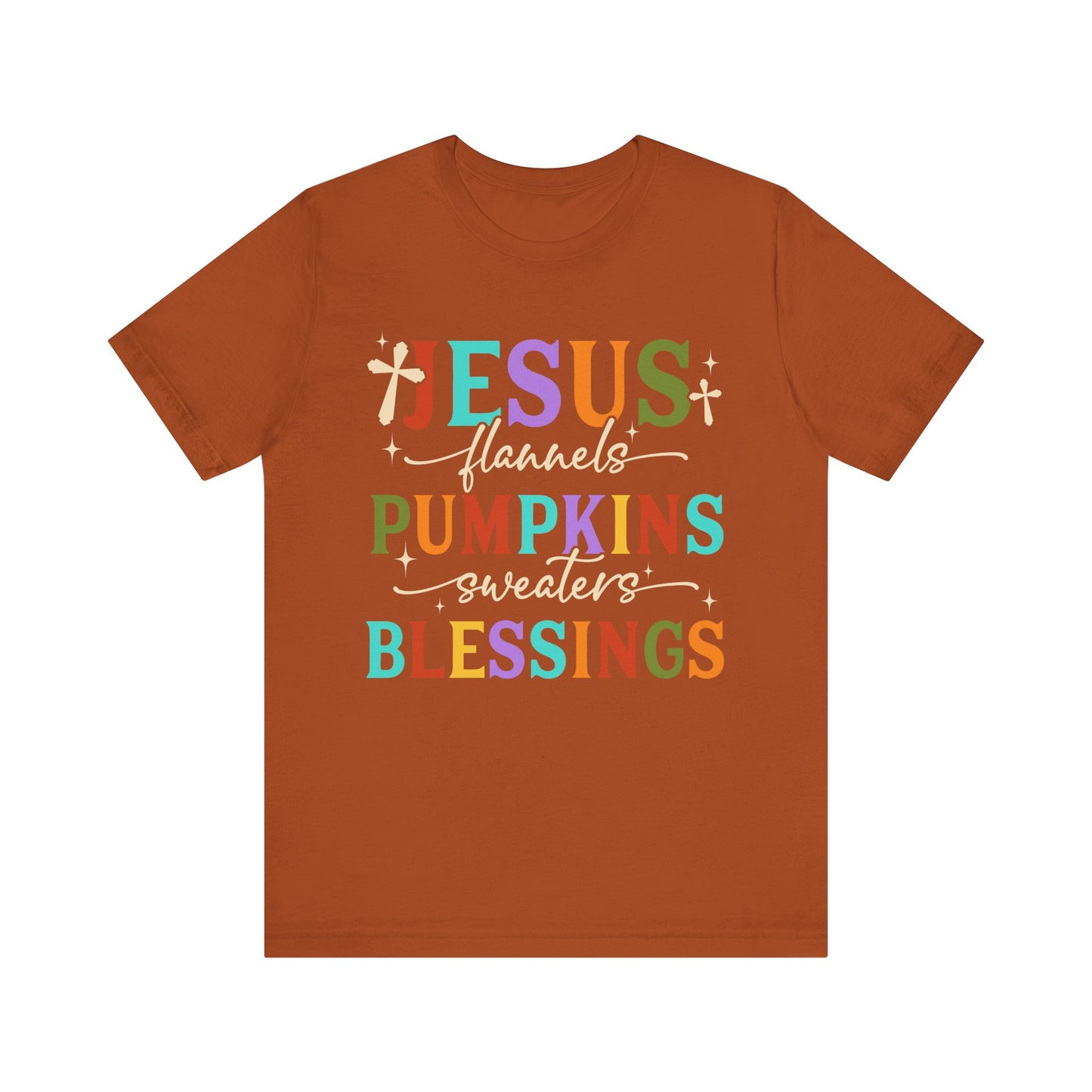 Jesus Flannels Pumpkins & Blessings Shirt – Christian Fall Thanksgiving Tee