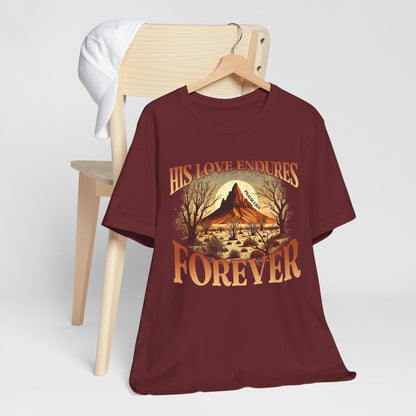His Love Endures Forever Shirt – Christian Boho Western Rodeo Tee