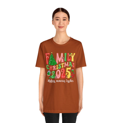 Family Christmas 2025 Shirt – Retro Groovy Xmas Lights Matching Holiday Tee