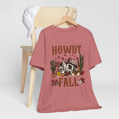 Retro Howdy Fall Shirt – Western Cowboy Pumpkin Country Thanksgiving Tee