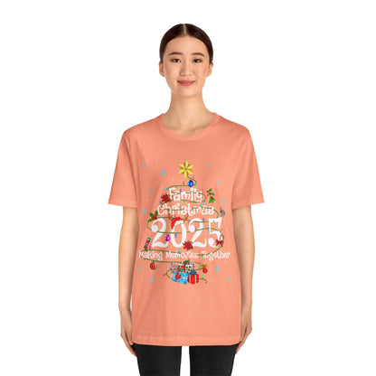 Family Christmas 2025 Tree Shirt – Festive Holiday Lights Matching Pajama Tee
