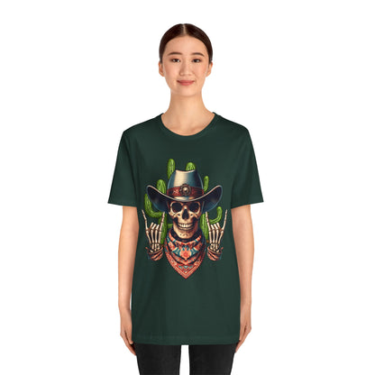 Skeleton Cowboy Howdy Shirt – Rock Hand Skull Western Rodeo Texas Tee